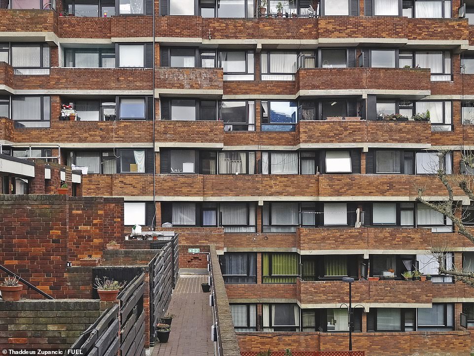 FAIRCHILD HOUSE AND HENRY WISE HOUSE, LILLINGTON GARDENS ESTATE, PIMLICO: This south London estate became 'the first low-rise, high-density council estate in the capital' and 'earned numerous accolades'. Above is the 1967 Fairchild House, designed by John Darbourne, a Grade II building on the estate