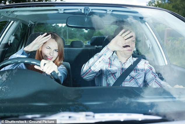 Blinded by the lights: Three in four drivers say they are often dazzled by the headlights of other vehicles on the road