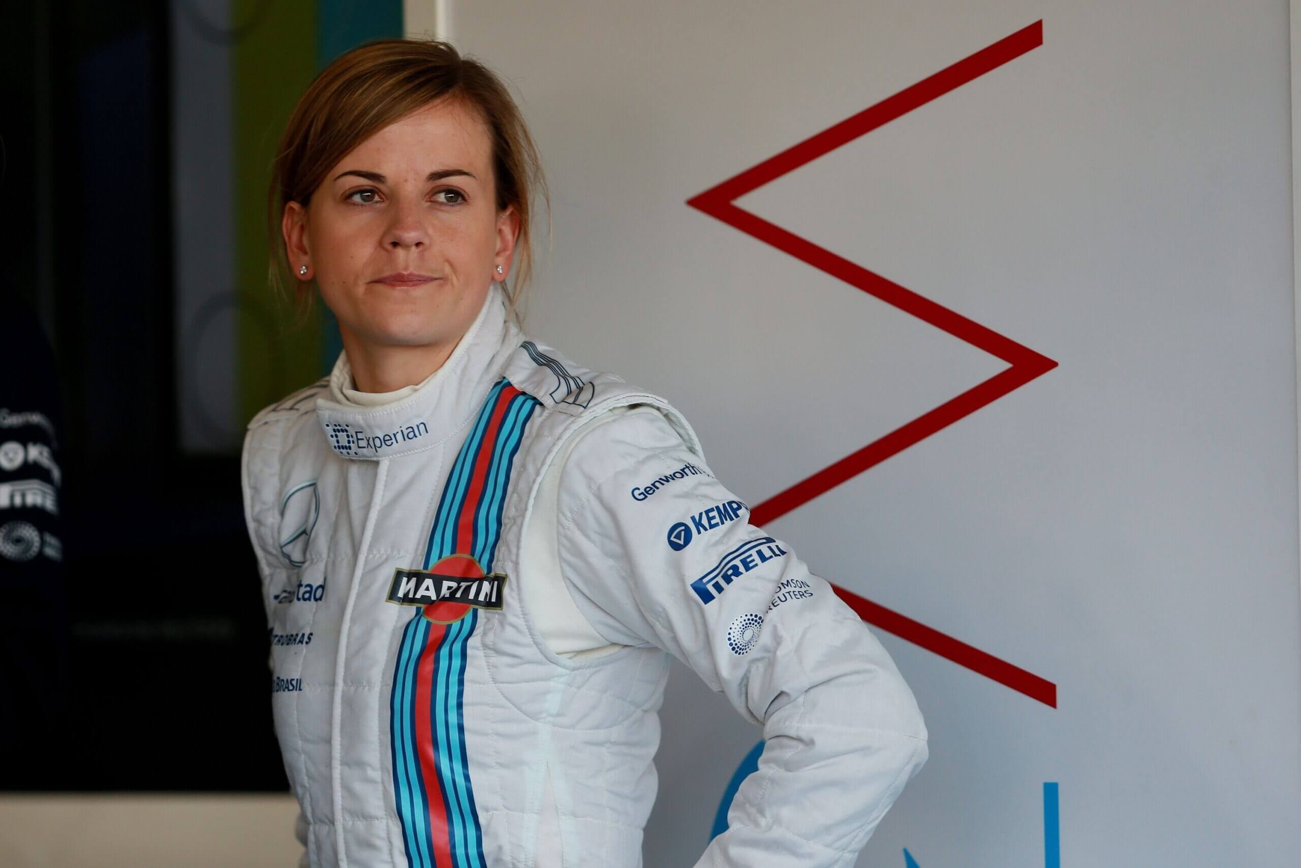 Williams' Susie Wolff during the practice day at Silverstone Circuit, Towcester. (Photo by David Davies/PA Images via Getty Images)