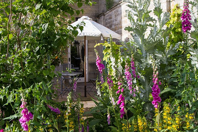 Die Tür zur Lodge in Lincolnshire öffnet sich zu 12 Hektar mit Frühlingszwiebeln und Blumen