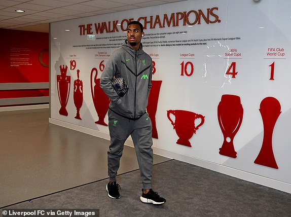 LIVERPOOL, ENGLAND - APRIL 04: (THE SUN OUT, THE SUN ON SUNDAY OUT) Ryan Gravenberch of Liverpool arriving before the Premier League match between Liverpool FC and Sheffield United at Anfield on April 04, 2024 in Liverpool, England. (Photo by Andrew Powell/Liverpool FC via Getty Images)