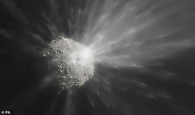 Beim Aufprall auf DART schleuderte Dimorphos eine Wolke aus Staub und Trümmern aus – sowie mindestens 37 Felsbrocken, die nun durch den Weltraum stürzen