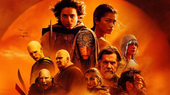 Die Besetzung von Dune: Part Two in einem Poster zum Film.