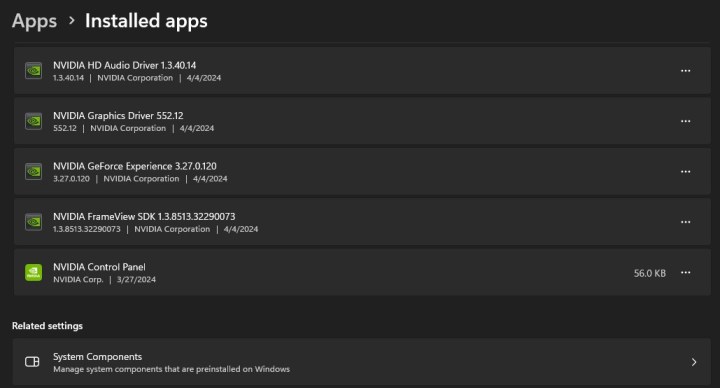 Ein Screenshot des Dienstprogramms zum Hinzufügen oder Entfernen von Programmen in Windows.