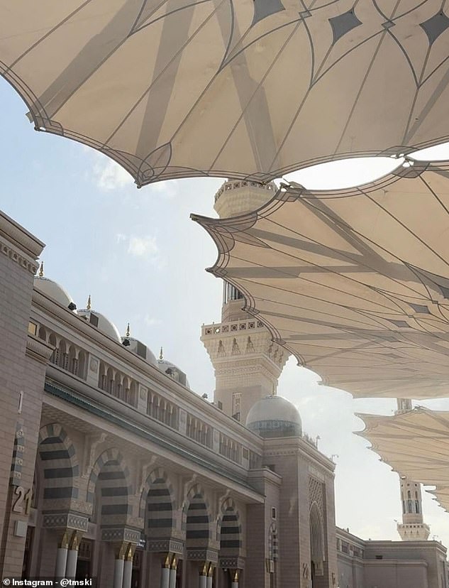 Der Beitrag von Prinz Abdul enthielt auch ein Bild der Prophetenmoschee in der Stadt Medina im Westen Saudi-Arabiens