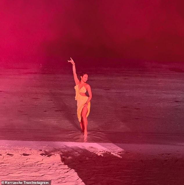 Tran gab ihren Followern auch einen Einblick in ihren jüngsten Urlaub an der Küste Mexikos, indem sie eine Reihe von Schnappschüssen auf ihrem Instagram-Konto teilte