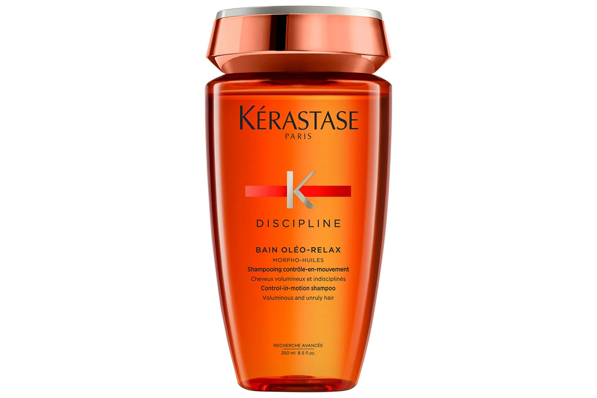 Kérastase Shampoo in einer orangefarbenen Flasche