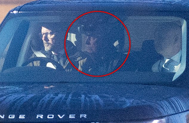 The Duke of York was pictured sitting in the back of a Range Rover on January 13, 2022, as he was being driven from his house in Windsor Great Park