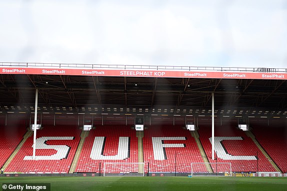SHEFFIELD, ENGLAND - APRIL 07: General view inside the stadium prior to the Premier League match between Sheffield United and Chelsea FC at Bramall Lane on April 07, 2024 in Sheffield, England. (Photo by George Wood/Getty Images)