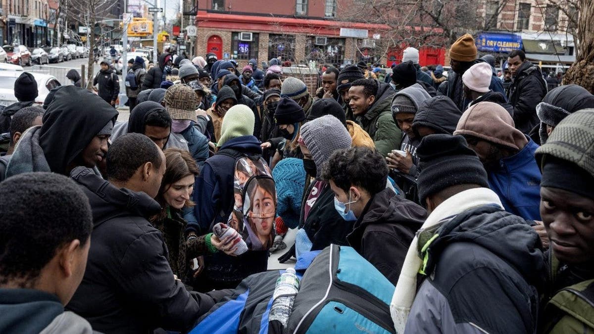 Migranten aus der Stadt New York