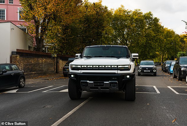 The colossal Hummer EV is the widest motor you can buy in Britain at 2.3 metres wide. That's almost the full width of a UK parking space