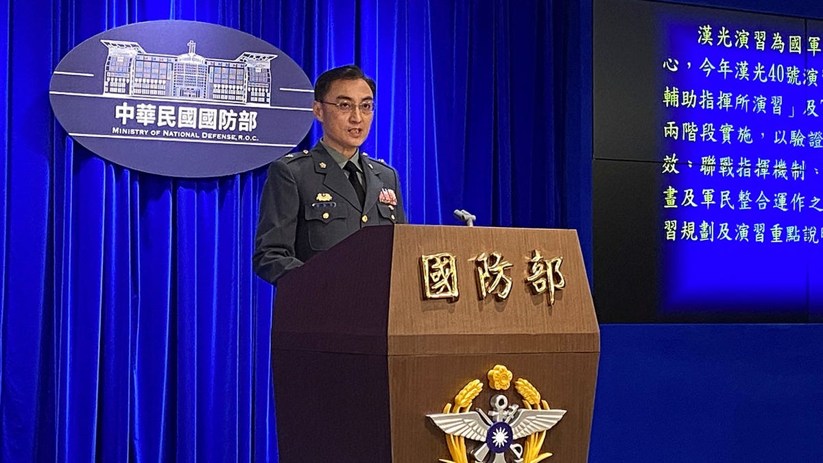Pressekonferenz des taiwanesischen Verteidigungsministeriums