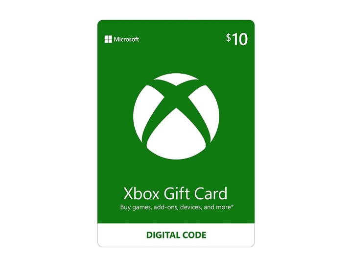 Xbox-Geschenkkarte auf weißem Hintergrund.