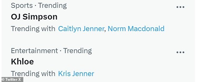 Die „Keeping Up With the Kardashians“-Absolventin sowie der Name ihrer Mutter und ihres ehemaligen Stiefvaters, Caitlyn Jenner, waren am Donnerstagmorgen allesamt im Trend