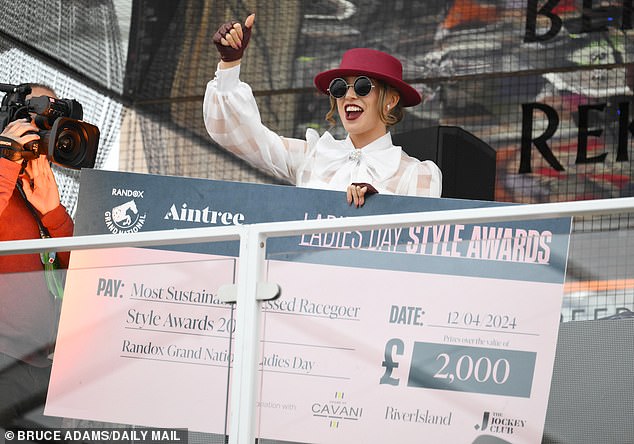 One of the style winners is pictured with her £2,000 cheque