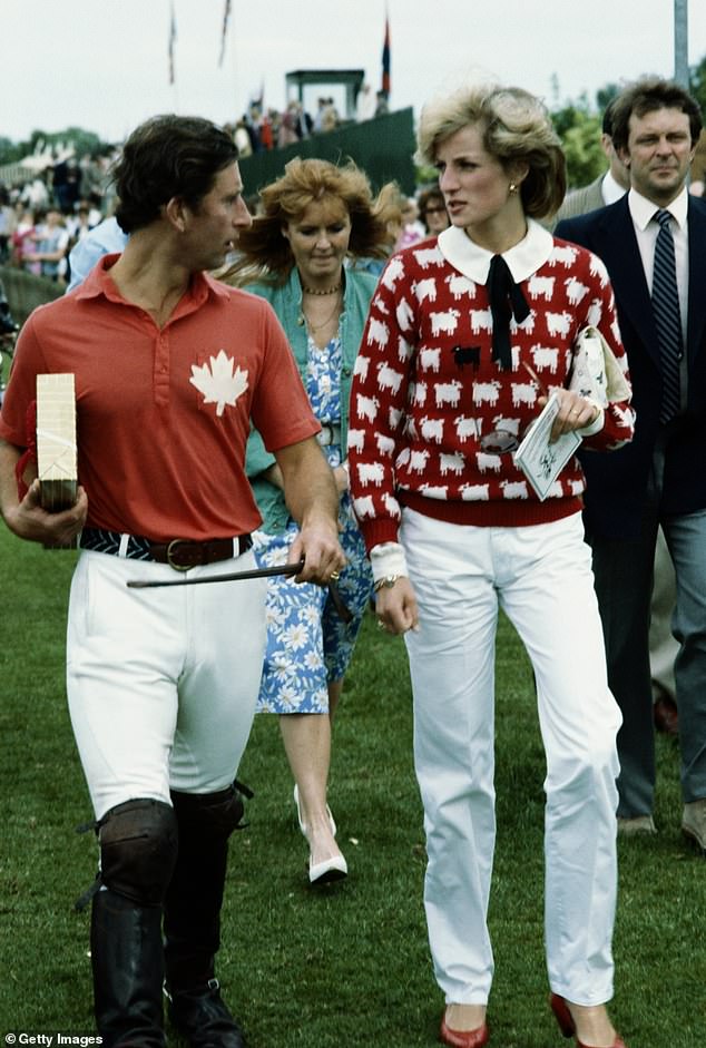 Distant: Polo-playing princes typically receive a kiss from their beloved as a 'reward' and it's a chance for the public to see some PDA. But Prince Charles and Princess Diana looked serious at a polo match at Windsor in 1983