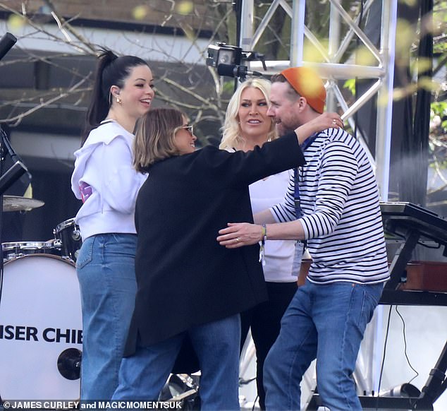 Ricky, who is a member of the rock band Kaiser Chiefs, sported a casual striped top for the jam-packed day ahead and teamed the casual top with a pair of faded light blue jeans