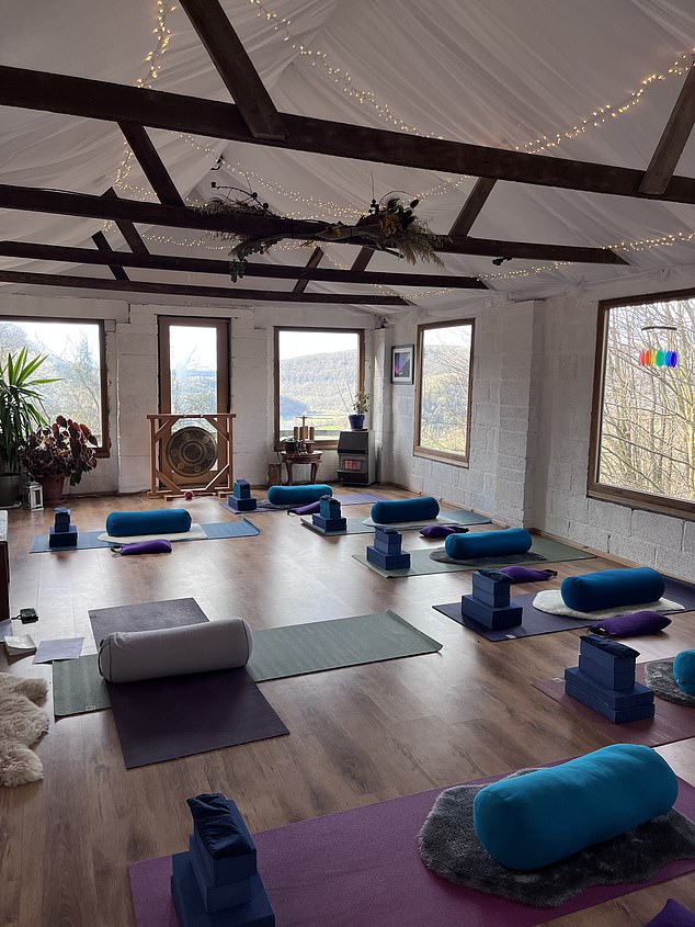 The yoga studio itself was stunning, with giant windows overlooking the valley, allowing for plenty of sunlight to fill the room