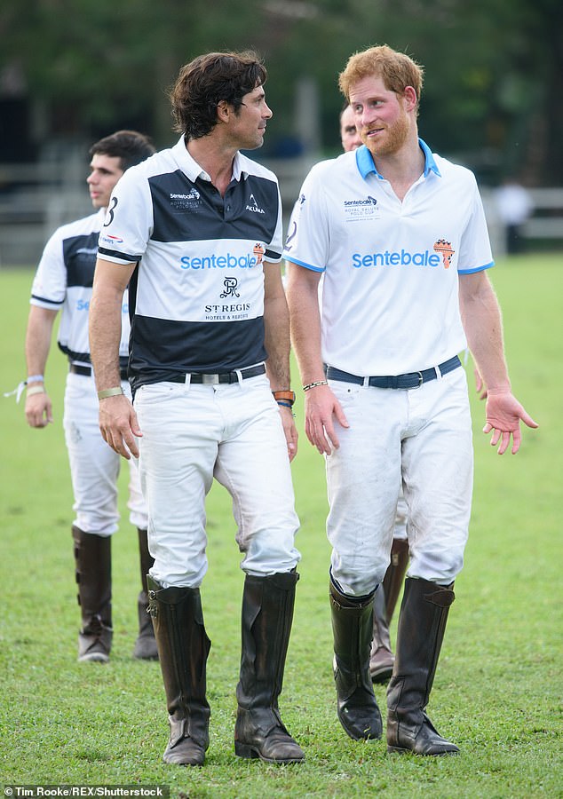 Prince Harry and Nacho Figueras at the Sentabale Royal Salute Polo Cup in Singapore in 2017