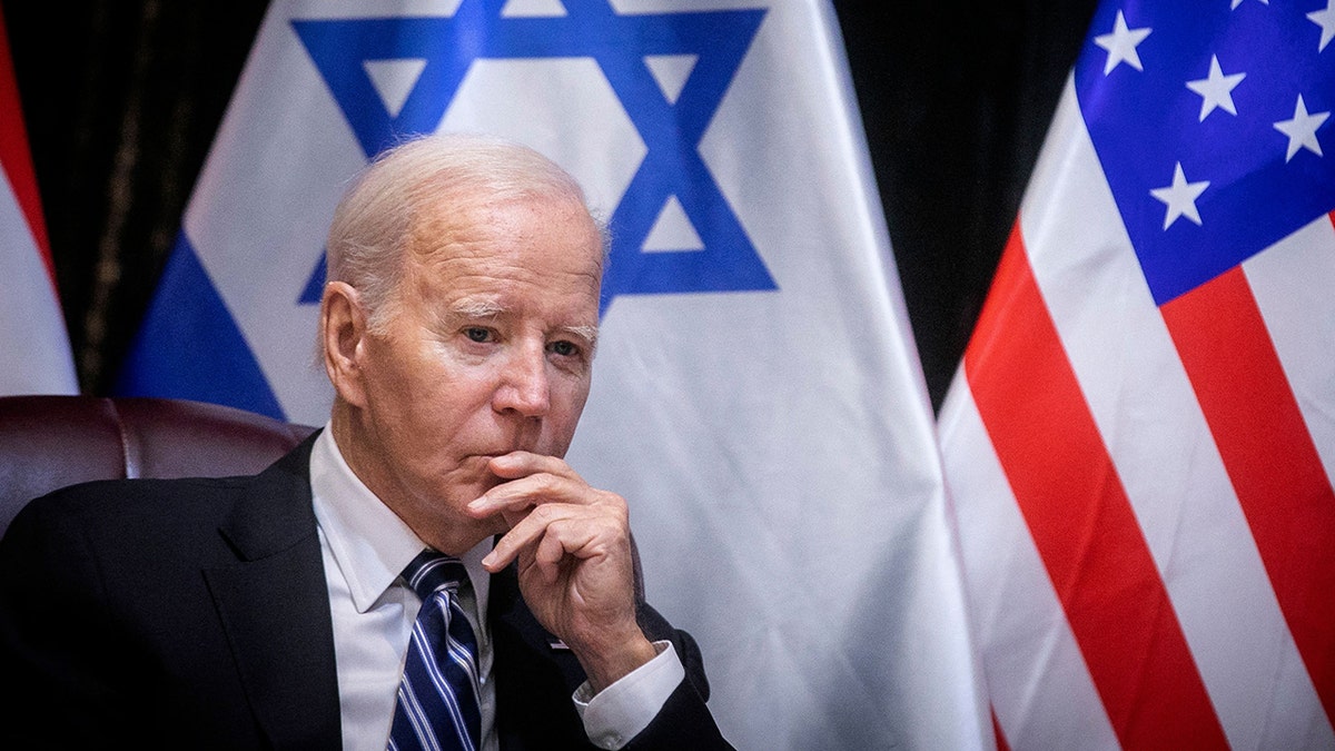 Biden, Israel, US-Flaggen