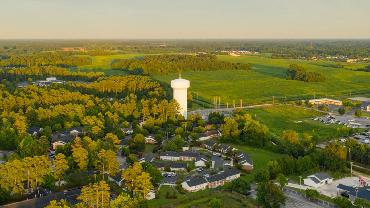 Luftbild von Lumberton, North Carolina, USA