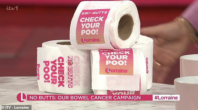Im Rahmen der Kampagne werden diese Toilettenpapierrollen mit Informationen über die Krankheit im gesamten Vereinigten Königreich verteilt