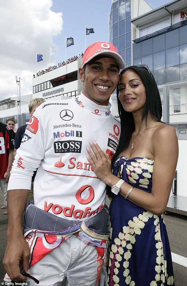 Nicole and Formula One star Lewis Hamilton (R) started dating in 2007 after meeting in Munich (seen in 2009)