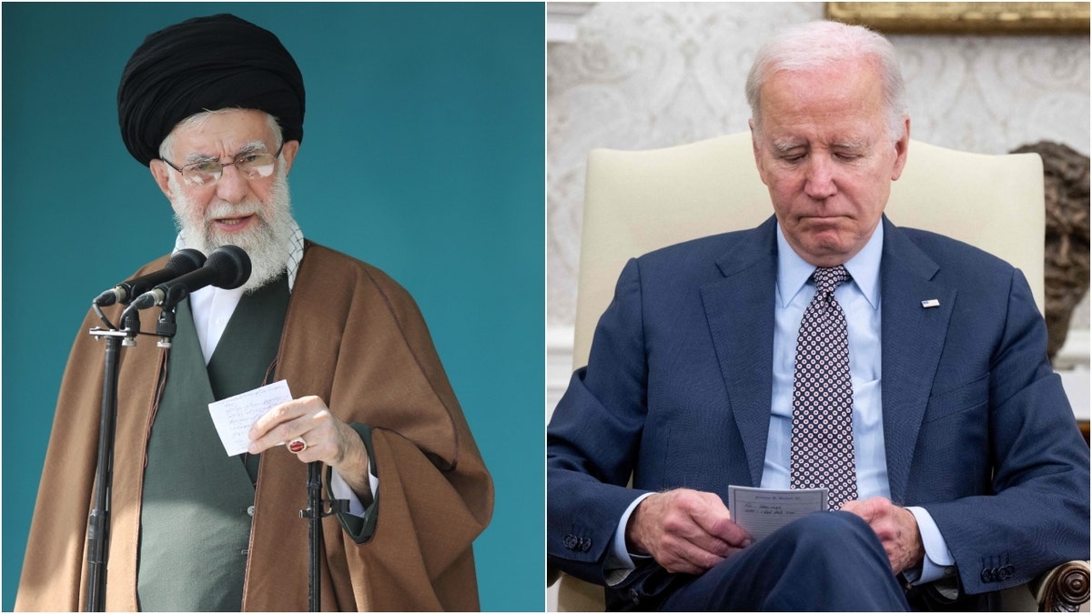 Präsident Joe Biden, rechts, und der Oberste Führer des Iran, Ali Khamenei, links