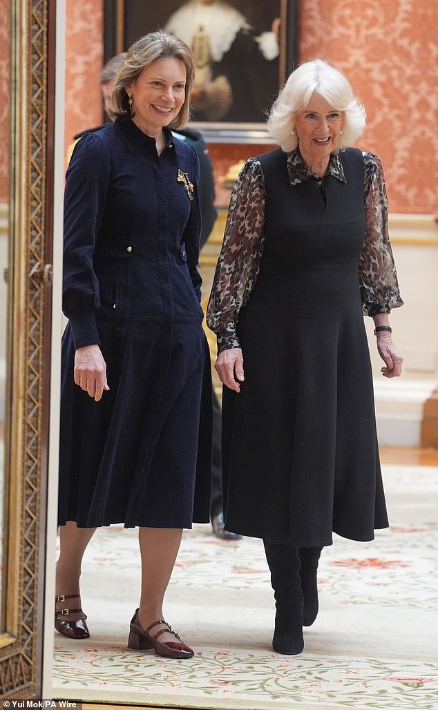 The Queen hosted the four girls and young women in Buckingham Palace's music room and was told about their meeting with Education Secretary Gillian Keegan to encourage the Government to implement changes to the national curriculum