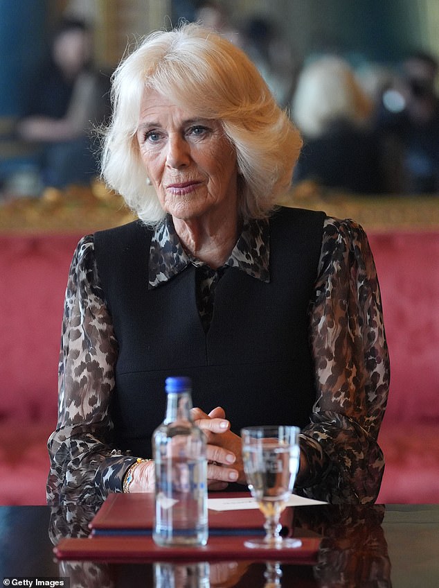 SafeLives campaigns to end domestic abuse and in 2020 Camilla became the patron of the organisation which recognises children and young people as victims in their own right. Pictured, Camilla today