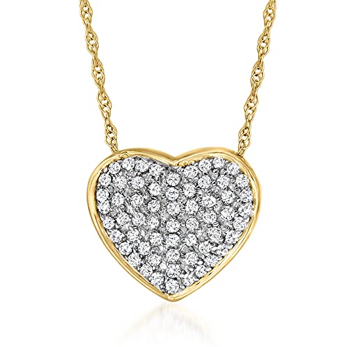 Ross-Simons 0,25 ct.  tw Diamant-Herz-Anhänger-Halskette