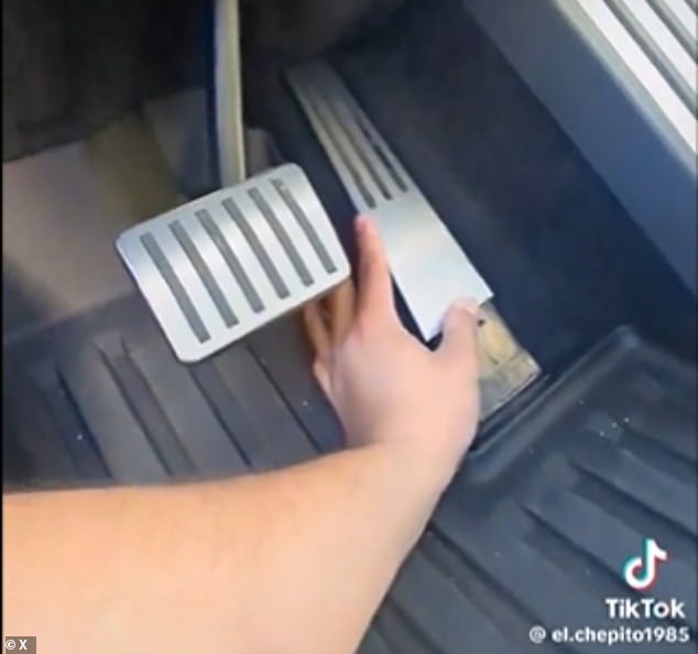 The pedal cover was wedged under a piece of fabric that was part of the vehicle's floorboard, making it impossible to the driver to release it until he was able to stop the Cybertruck