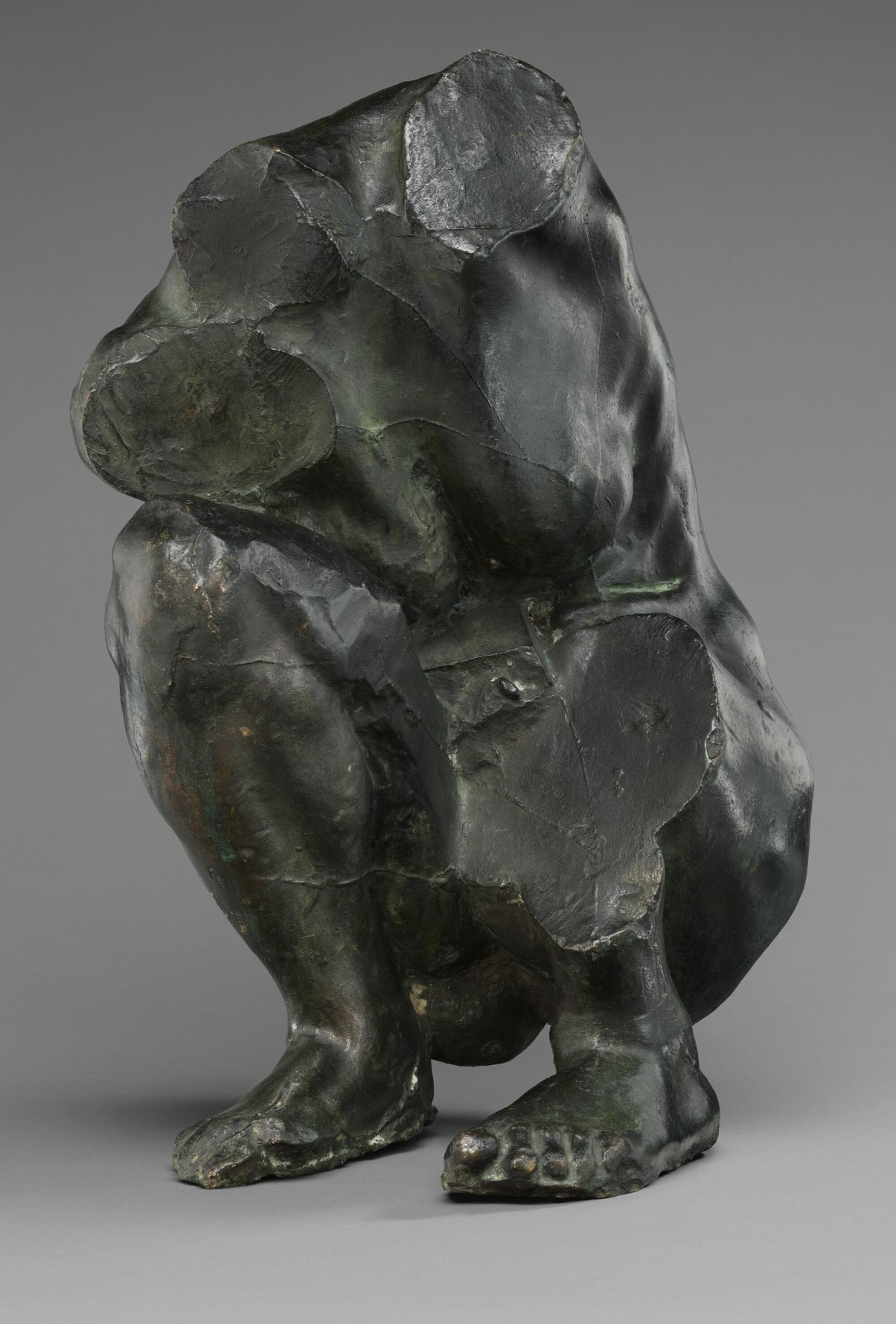 Camille Claudel, "Torso einer hockenden Frau," Modell um 1884-85, Bronzeguss um 1913