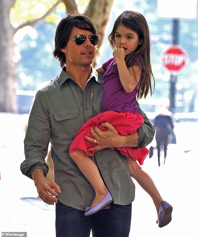 Suri's milestone birthday, which Tom will not be involved in celebrating, will signal the end of her father's reported $400,000-a-year child support payment to Katie as per their divorce agreement (pictured together in 2010)