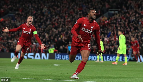during the UEFA Champions League Semi Final, second leg match at Anfield, Liverpool. PRESS ASSOCIATION Photo. Picture date: Tuesday May 7, 2019. See PA story SOCCER Liverpool. Photo credit should read: Peter Byrne/PA Wire.
