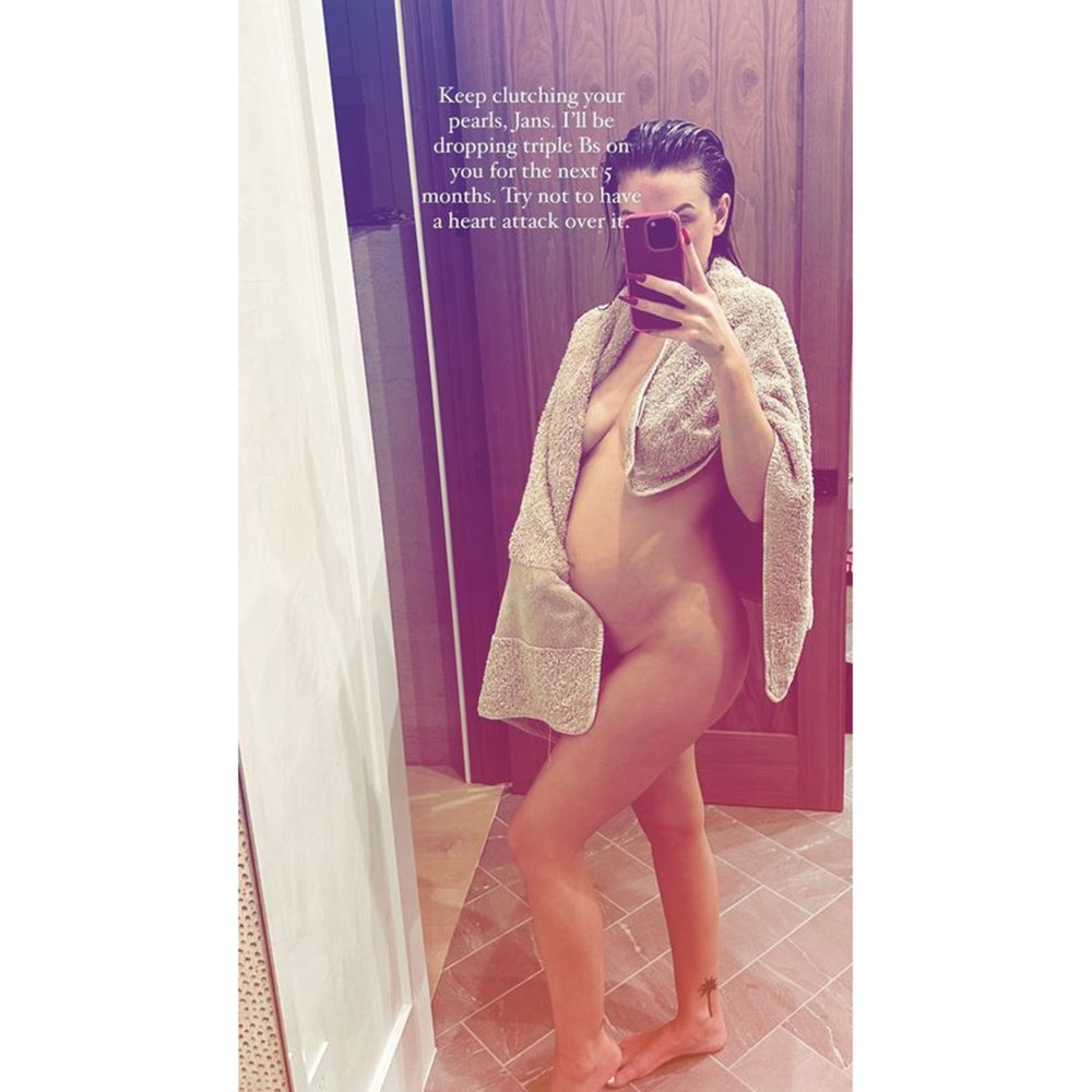 Lala Kent verteidigt die Kritik an ihren nackten Schwangerschafts-Selfies, indem sie mehr postet