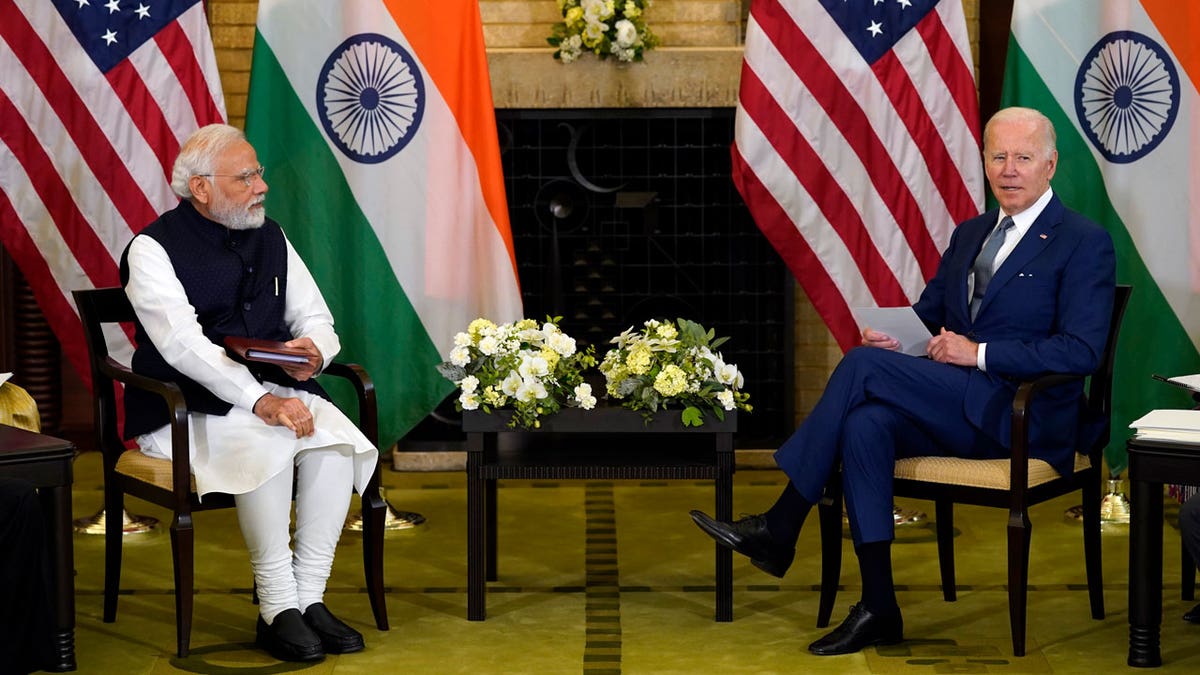 Präsident Joe Biden trifft sich mit dem indischen Premierminister Narendra Modi
