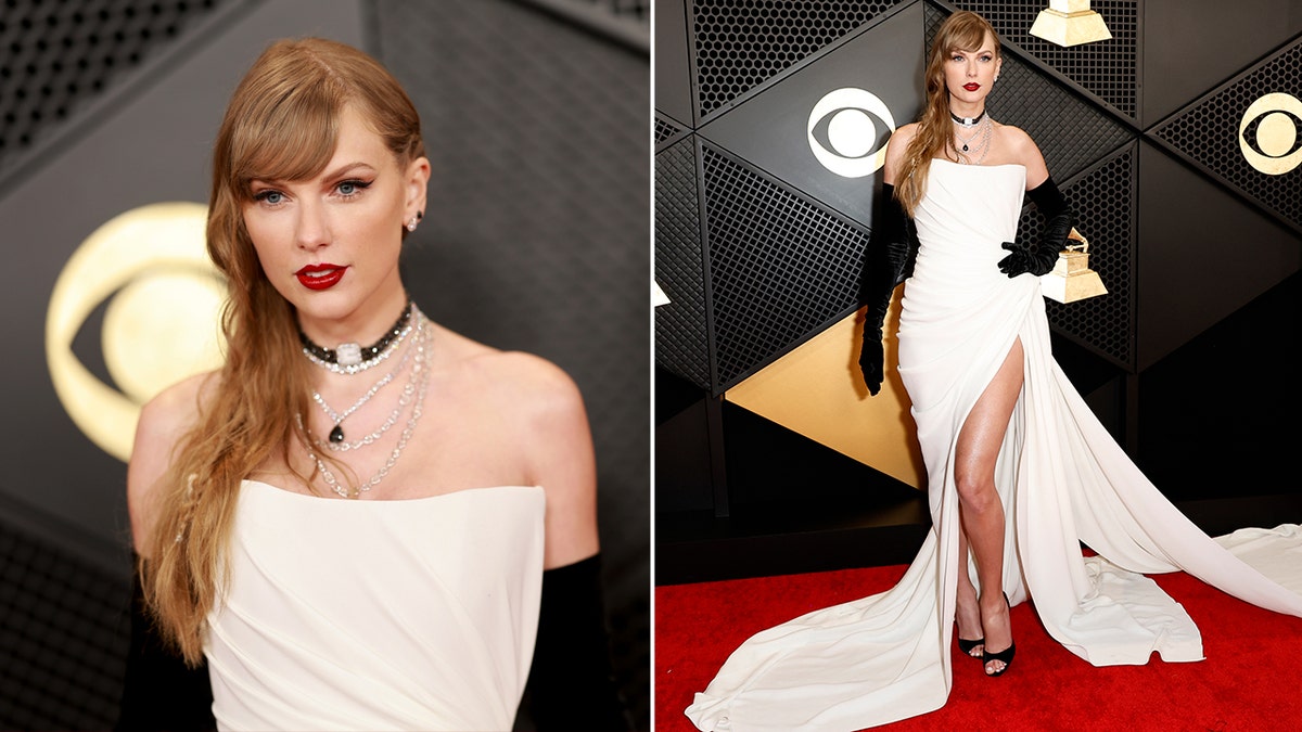 Taylor Swift trägt bei den Grammys Weiß