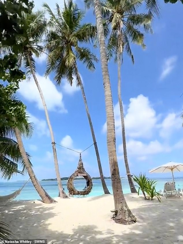 Die Aussicht von dort, wo die beiden Freunde in Thulusdhoo auf den Malediven wohnten