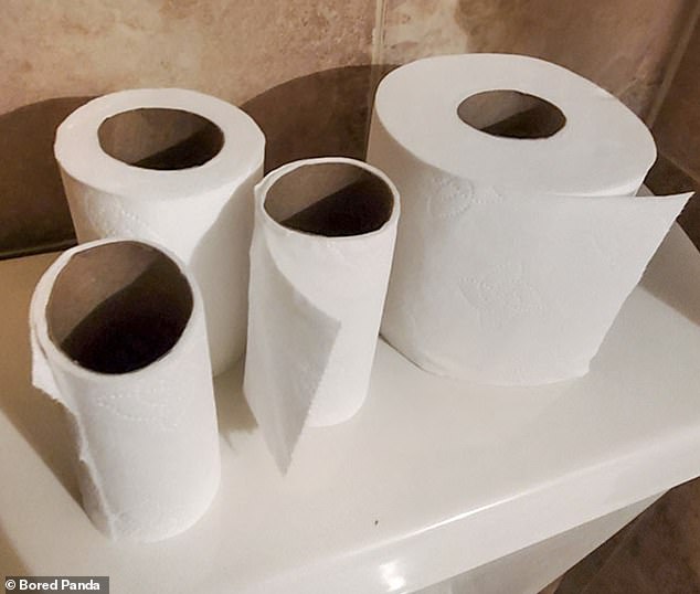 Unterdessen wollte eine verwirrte Frau wissen, warum ihr Freund eine neue Toilettenrolle anfängt, bevor er mit der letzten fertig ist