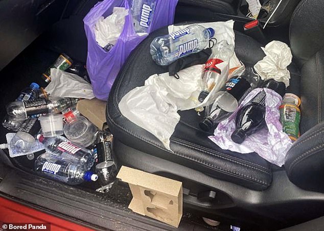 Eine Person aus Großbritannien überließ ihrem Partner das Auto für ein paar Tage und kam mit Unmengen an Müll zurück