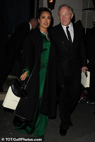 ... and Salma Hayek and husband François-Henri Pinault were seen making an exit