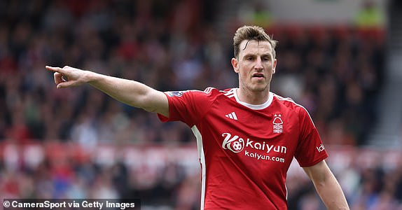 NOTTINGHAM, ENGLAND - APRIL 13:  Nottingham Forest's Chris Wood during the Premier League match between Nottingham Forest and Wolverhampton Wanderers at City Ground on April 13, 2024 in Nottingham, England.(Photo by Stephen White - CameraSport via Getty Images)