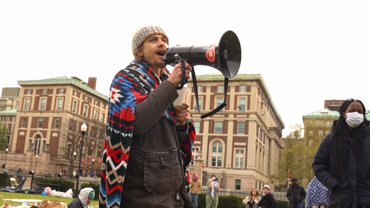 Demonstrant an der Columbia University