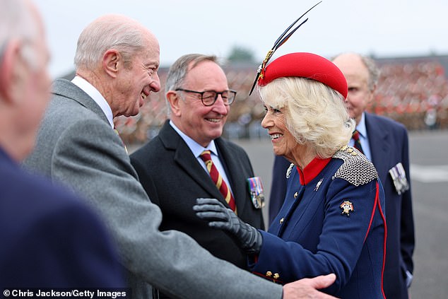 Camilla warmly greeted members of the Old Comrades Association