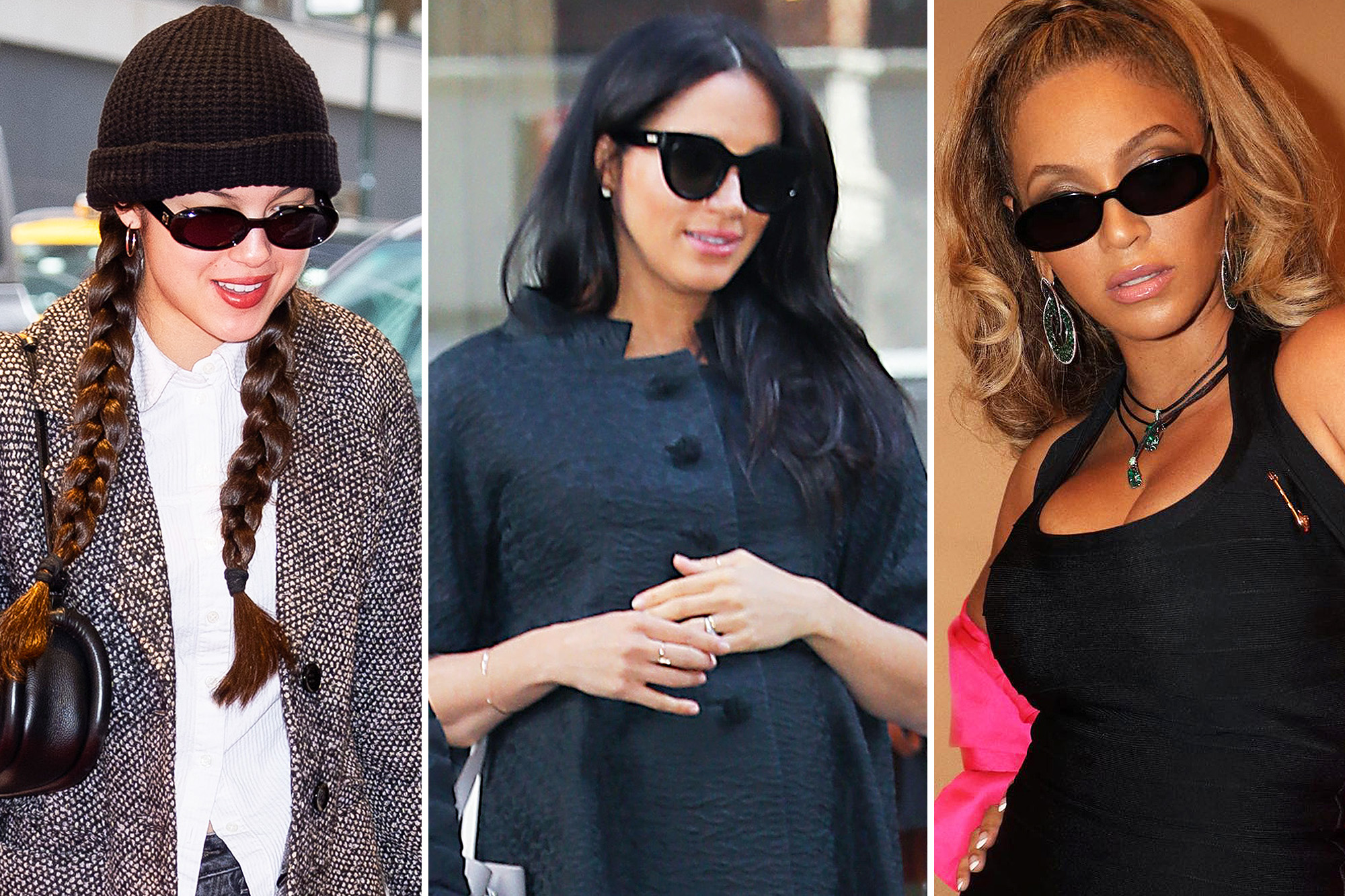 Olivia Rodrigo, Meghan Markle und Beyoncé mit Le Specs-Sonnenbrillen.