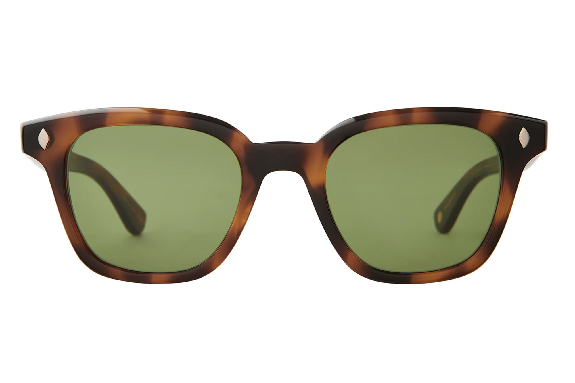 Garret Leight Sonnenbrille mit grünen Gläsern