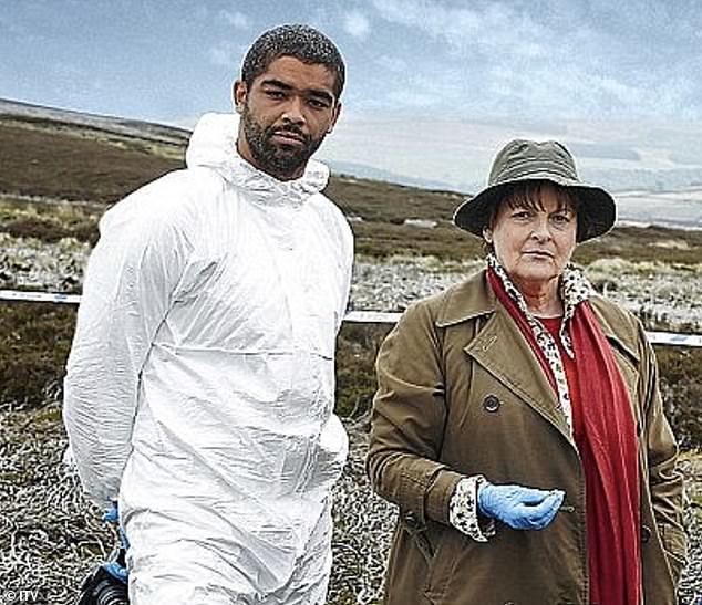 Pictured: Former Vera actor Kingsley Ben-Adir - who starred in One Love - with his co-star Brenda Blethyn