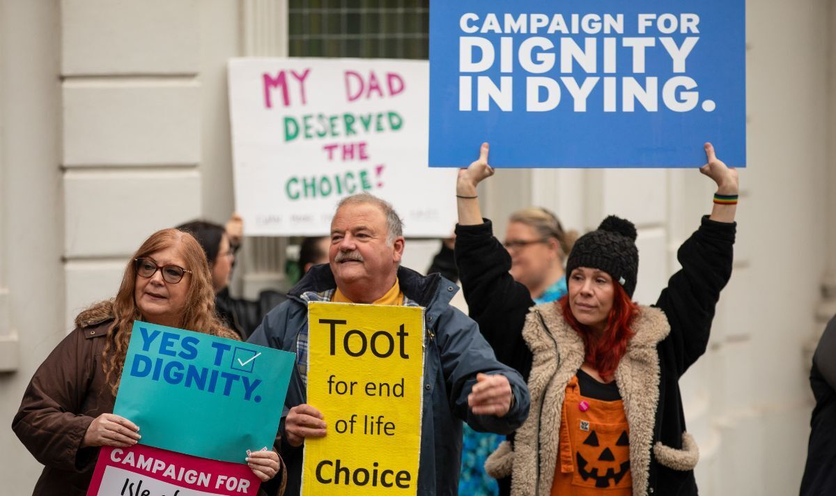 Sterbehilfeaktivisten protestieren