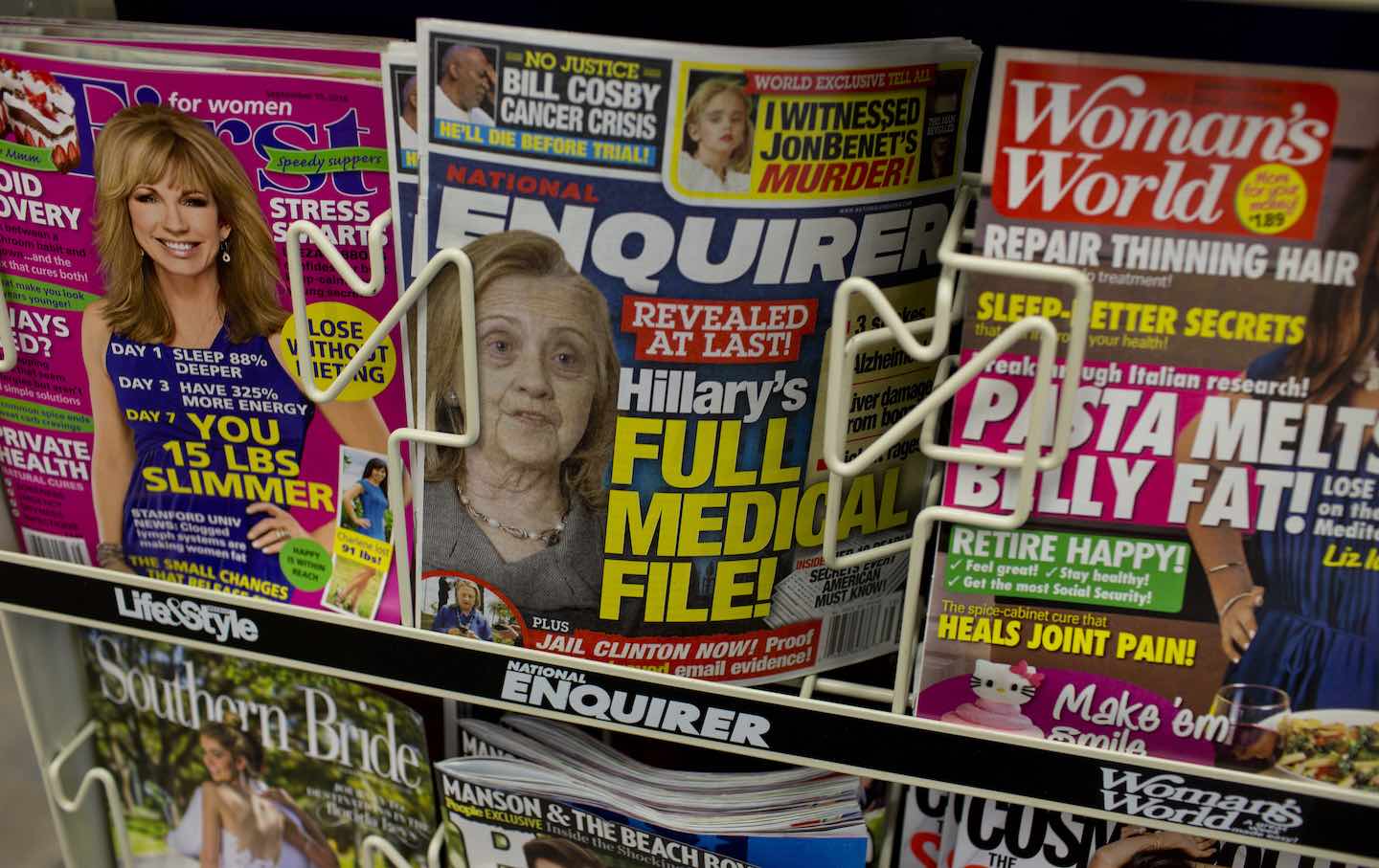 Der National Enquirer in einem Supermarkt in Florence, South Carolina, am 14. September 2016.